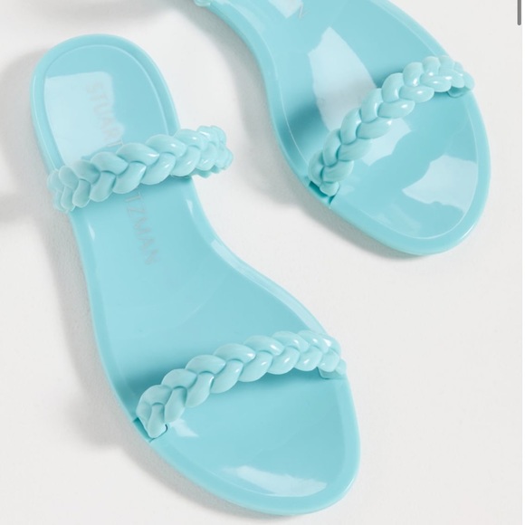 Stuart Weitzman Braida Sawyer Jelly Sandal in Turquesa - Picture 4 of 5